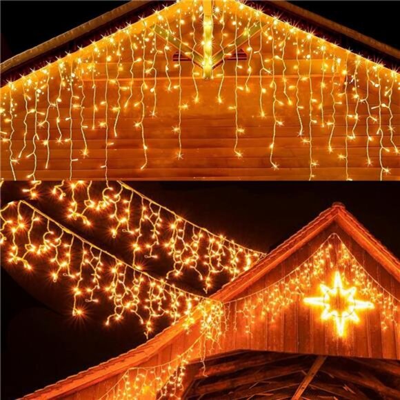 Halloween Icicle Lights Orange Lights Outdoor - Picture 2 of 7